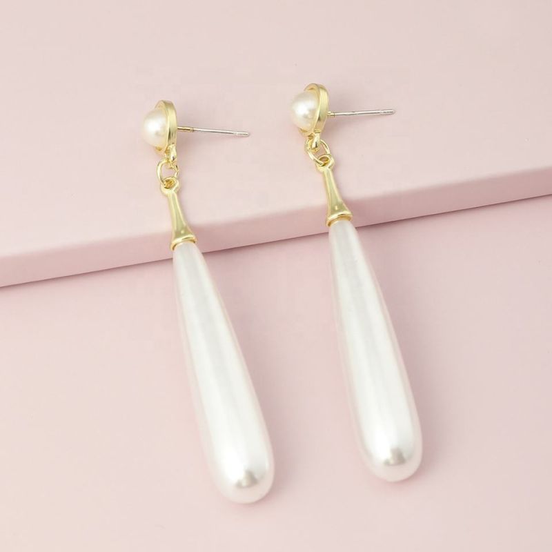 Elegante grote parel oorbellen