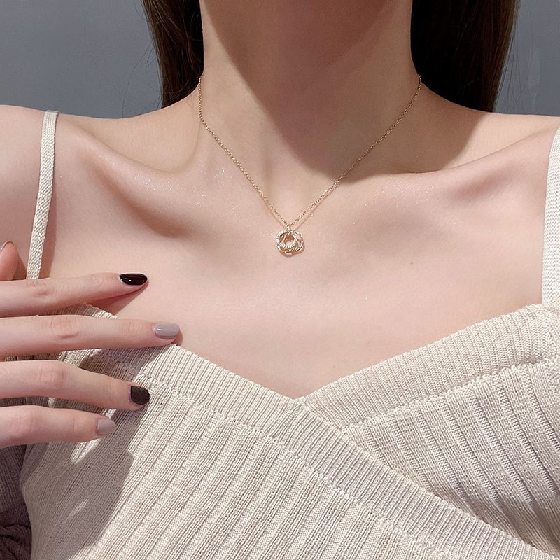 Gouden kristallen hoepel hanger ketting