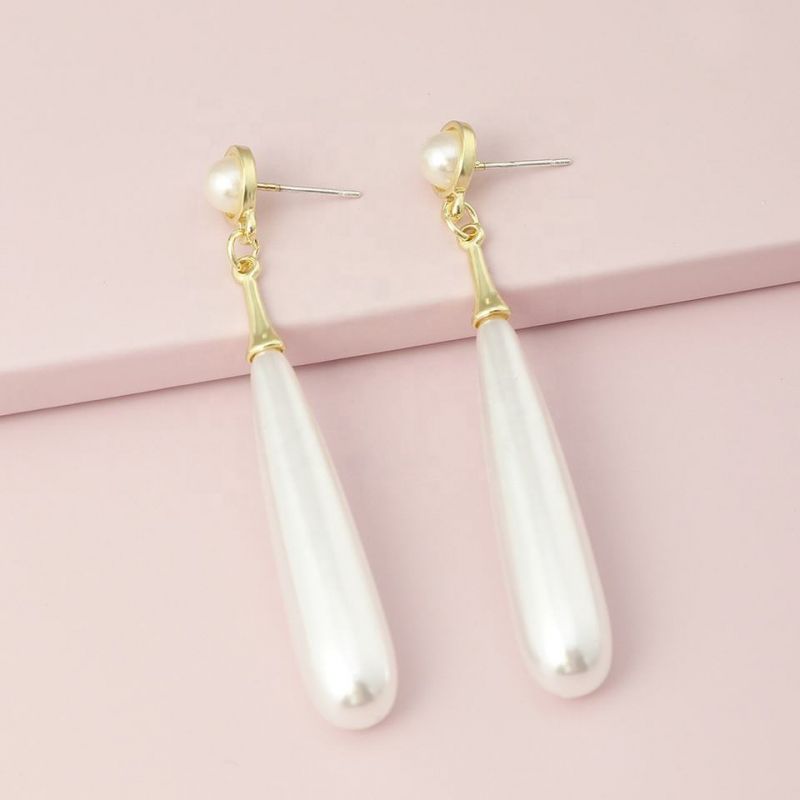 Elegante grote parel oorbellen