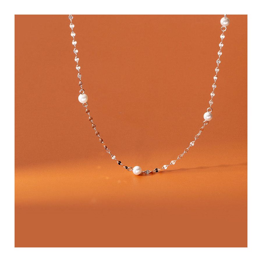 Halsketting in chokerstijl met glanzende kralen