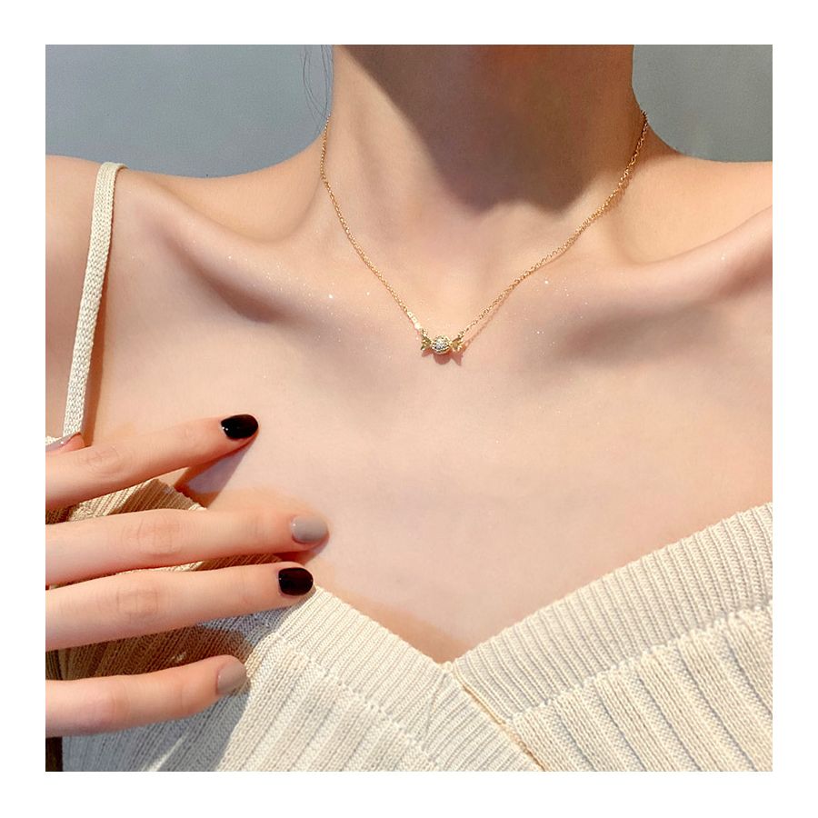 Gouden Ketting Met Candy Zircon Hanger