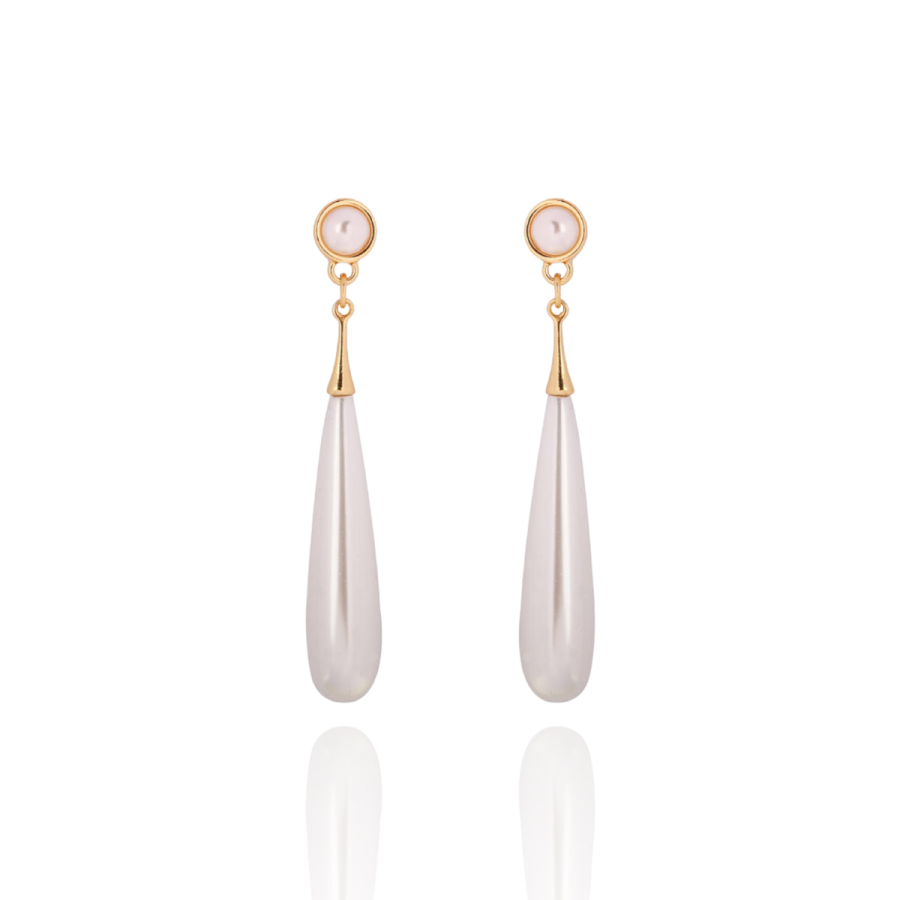 Elegante grote parel oorbellen