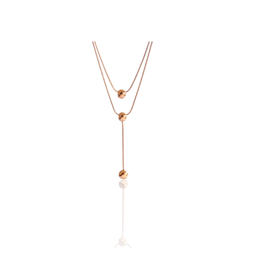 Dubbel geketende kwast ketting