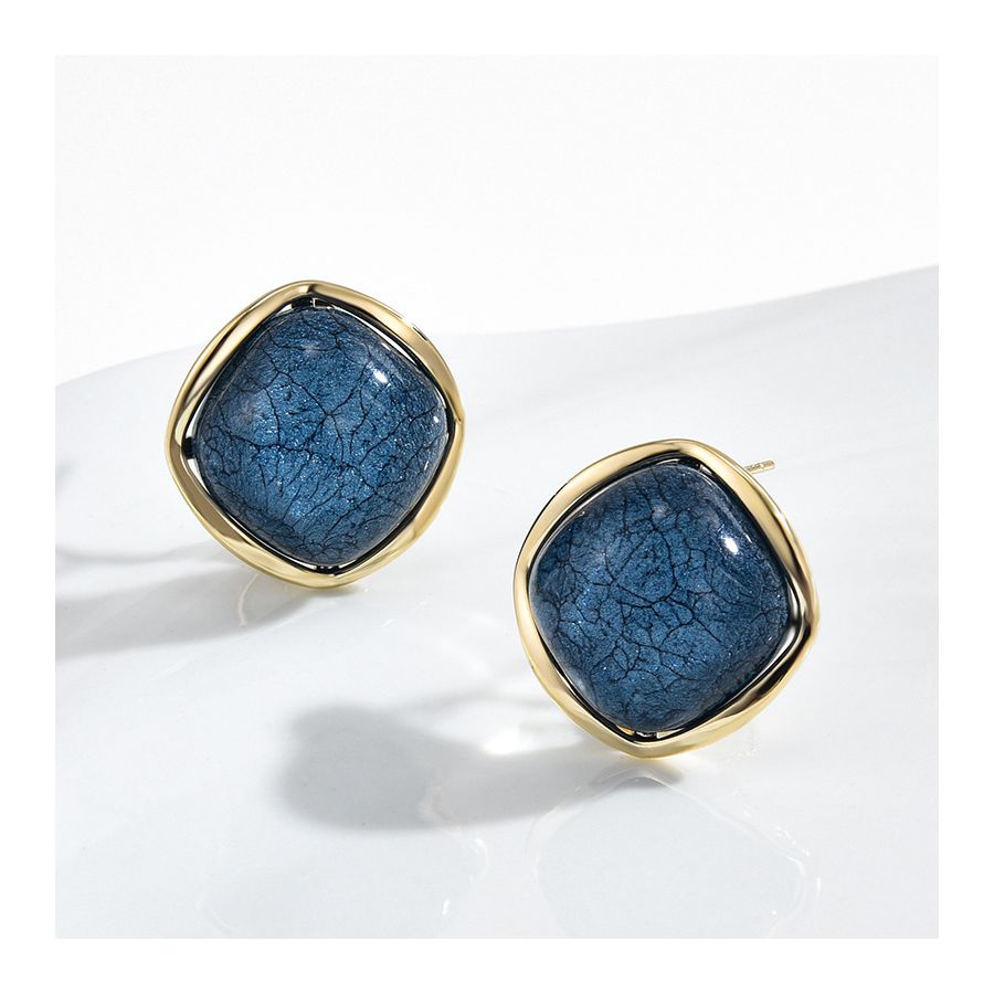 Blue Prominent Stoned Earrings