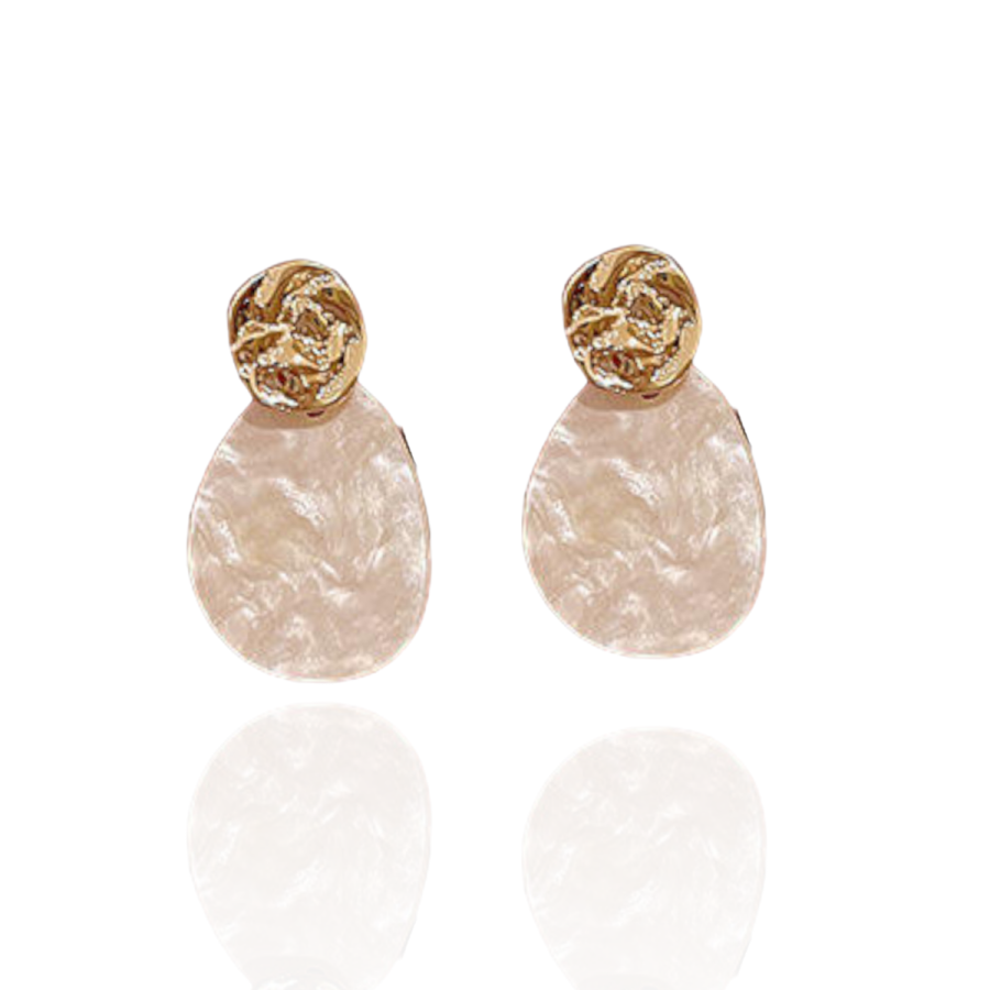 Light Drop Shaped Resin Earrings
