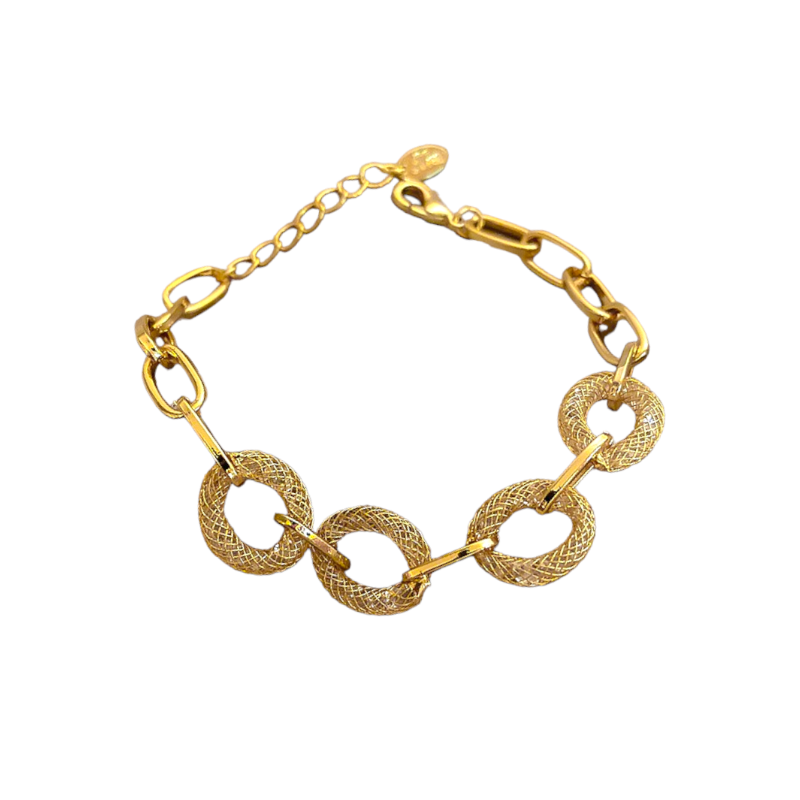 Gouden Armband Met Mesh Loops