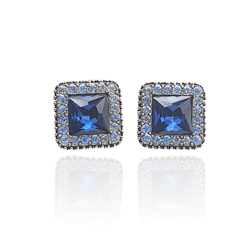 Classic Blue Crystal Earrings