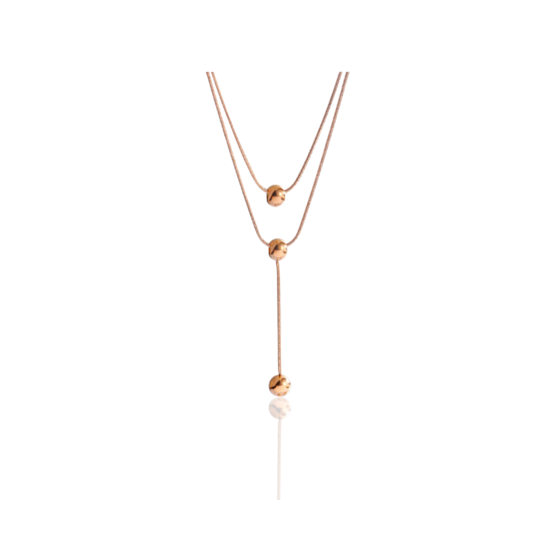 Dubbel geketende kwast ketting