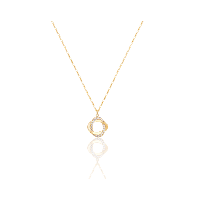 Collier met stijlvolle dubbel gedraaide ringen