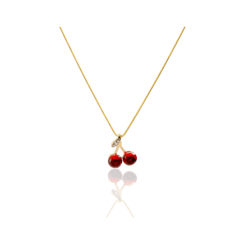 Trendy & Cute Ketting Met Kersen Hanger
