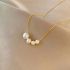 Gouden Ketting Met Golf Parels Hanger