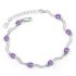 Zilveren Armband Met Blauwe Zirkonen & Weefpatroon