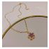 Gouden Ketting Met Mooie Zirkoon Bloem Hanger