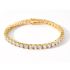 Golden Bracelets With Shiny Zircons
