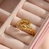 Golden Twisted Loop Over Adjustable Ring