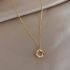 Collier met stijlvolle dubbel gedraaide ringen