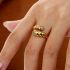 Golden Twisted Loop Over Adjustable Ring