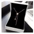 Roségouden ketting met kristallen kwastje
