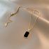 Gouden Collier met klassieke zwarte hanger