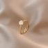 Glanzende Zircon Crown gouden verstelbare ring