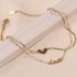 Dubbel geketende gouden LOVE charm Anklet