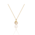 Gouden Halsketting Met Maan Gestileerde Zirkoon Hanger
