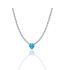 Koninklijke ketting met blauwe zirkoon hanger