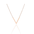 Rosé Gouden Ketting Met Stijlvolle V letter Hanger
