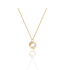 Gouden kristallen hoepel hanger ketting