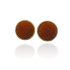 Button Styled Premium Brown Earrings