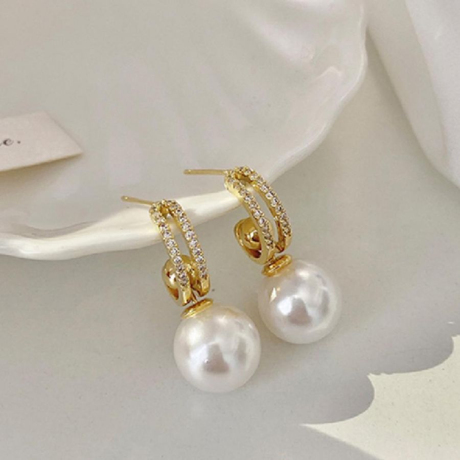 Pearl Drop Tassel Earrings