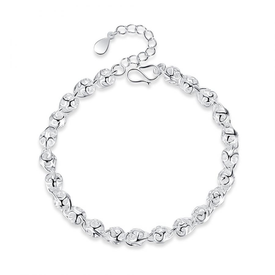 Unique Chained Silver Bracelet