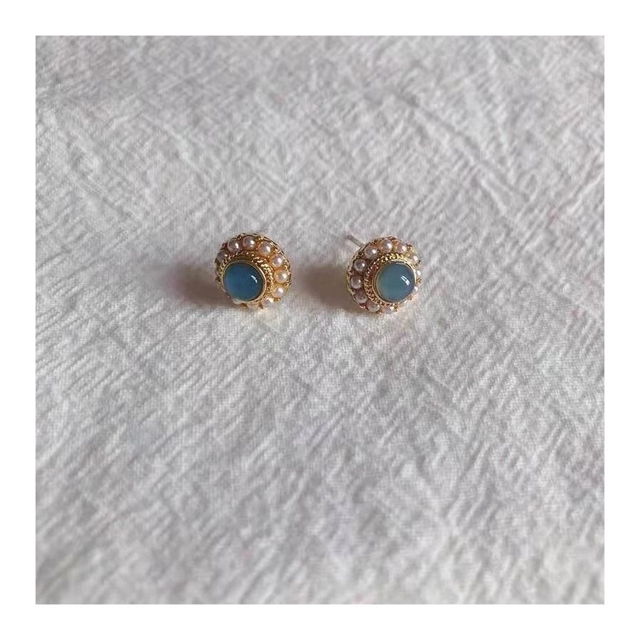 Green Daisy Flower Styled Earrings