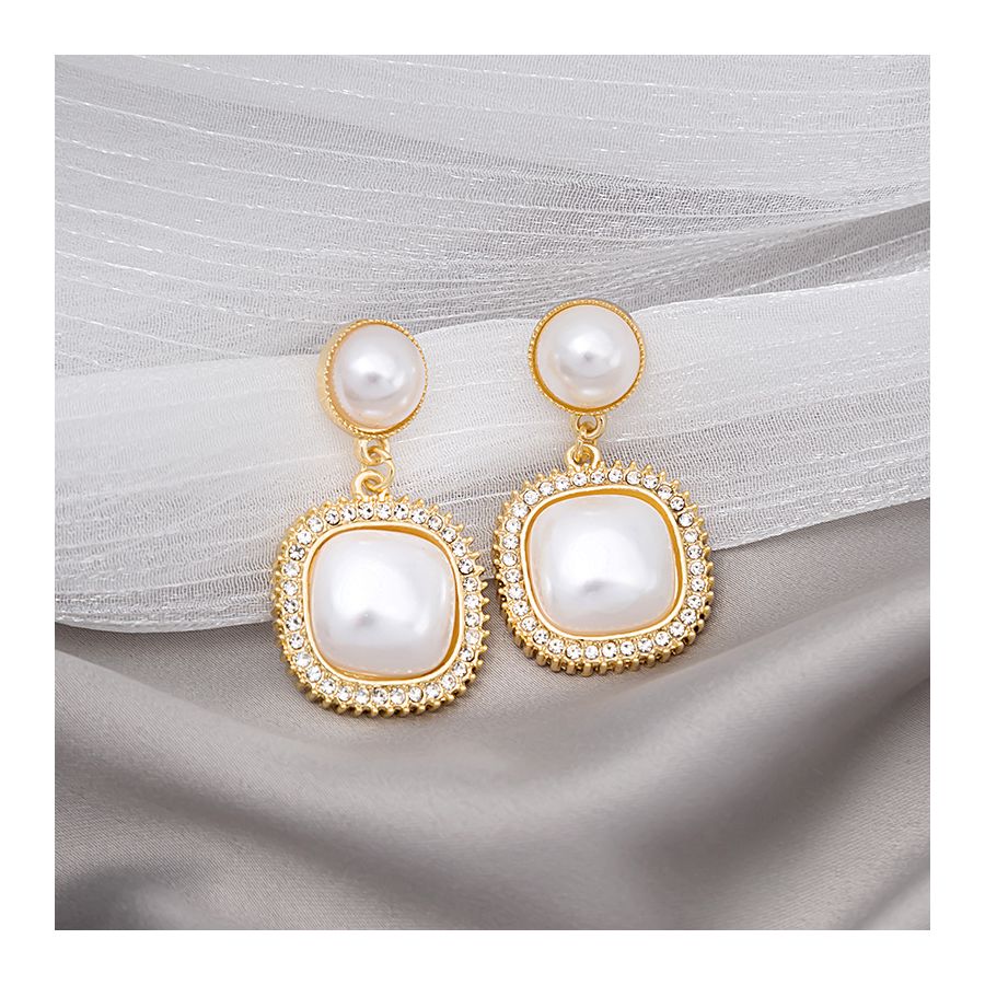 Parel witte kwast oorbellen