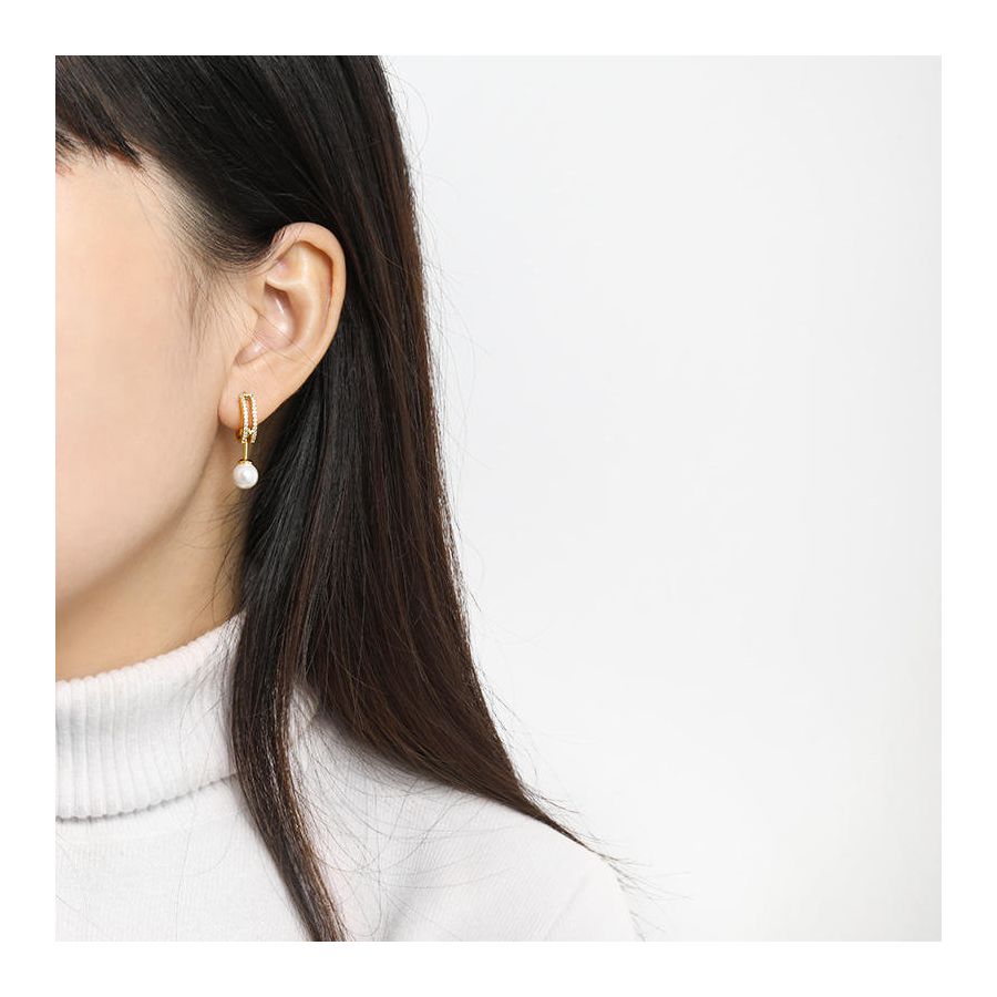 Pearl Drop Tassel Earrings