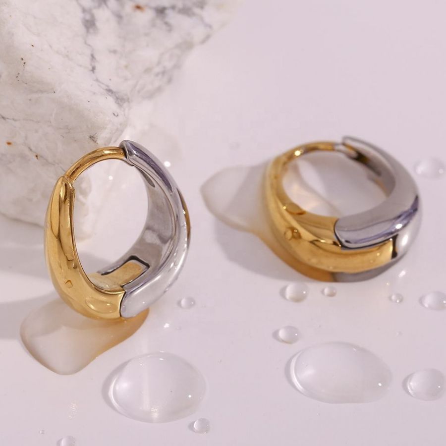 Dual Color Pear Shaped Earrings 