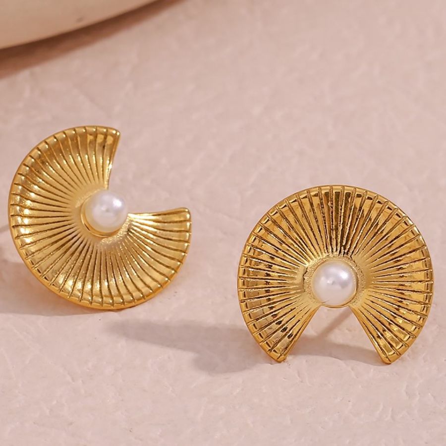 Golden Handmade Styled Sunflare Earrings