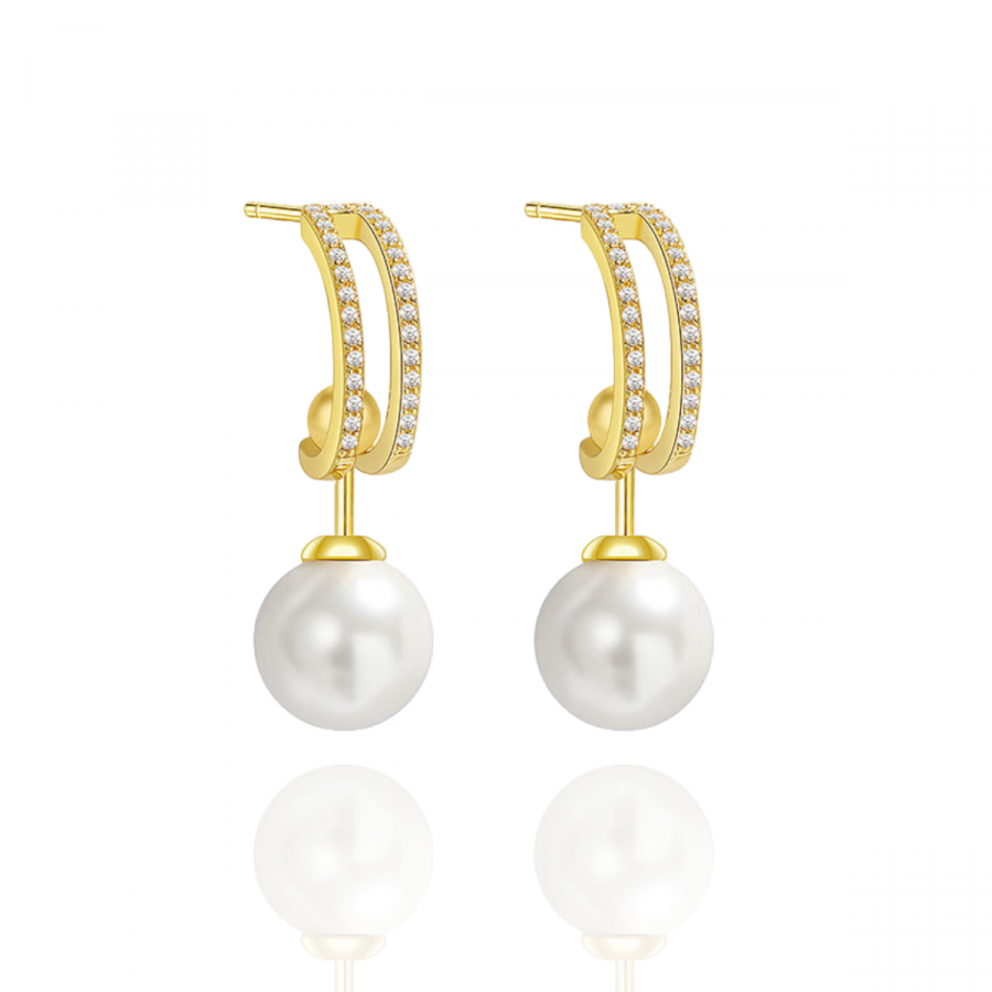 Pearl Drop Tassel Earrings