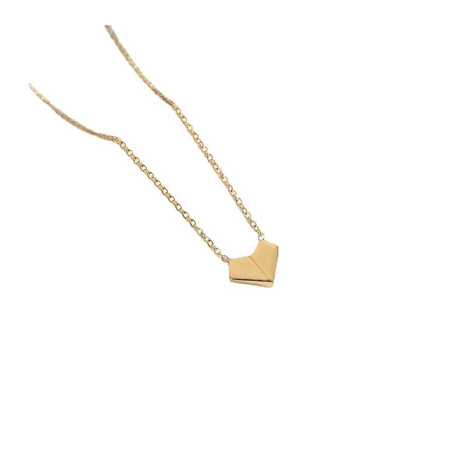 Gouden Ketting Met Geometrische Harthanger