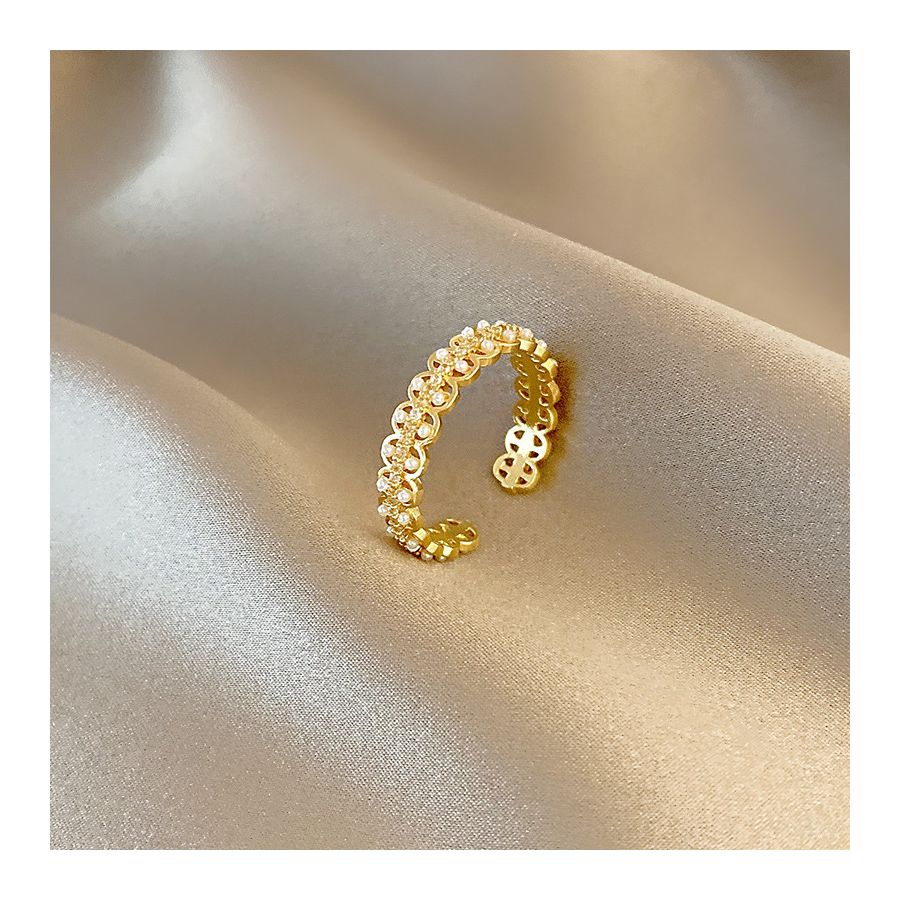 Creatieve patroon gouden verstelbare ring