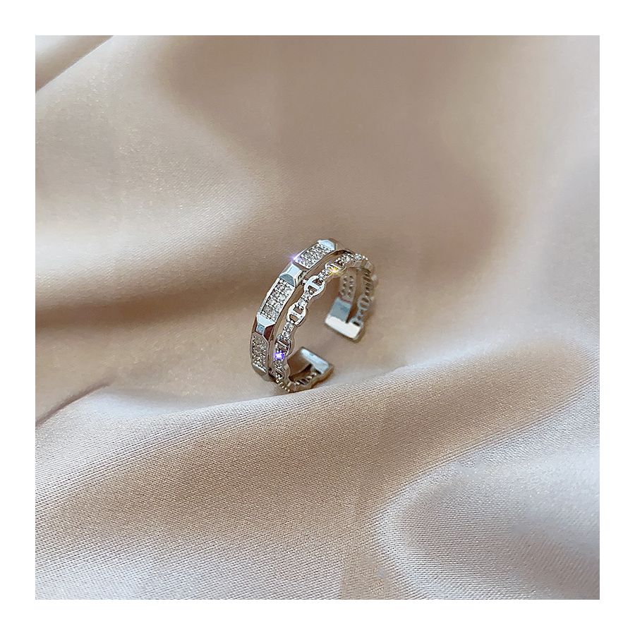 Verstelbare ring met dubbel creatief patroon