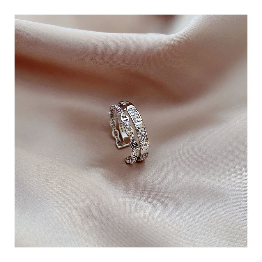 Verstelbare ring met dubbel creatief patroon