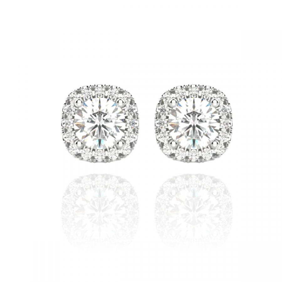Silver Shiny Zircon Earrings