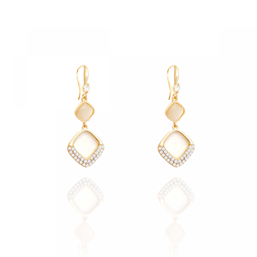 Moderne oorbellen in Indiana-stijl