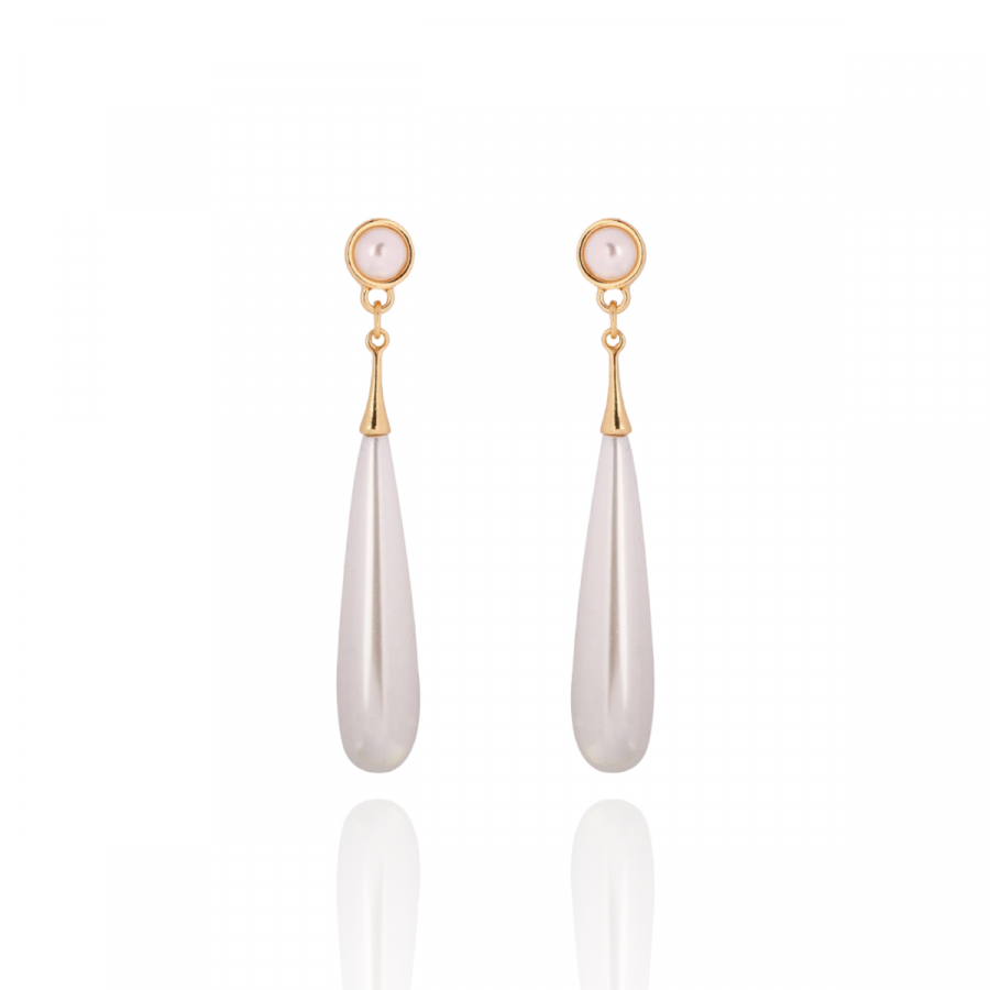 Elegant Large Pearl Drop Earrings