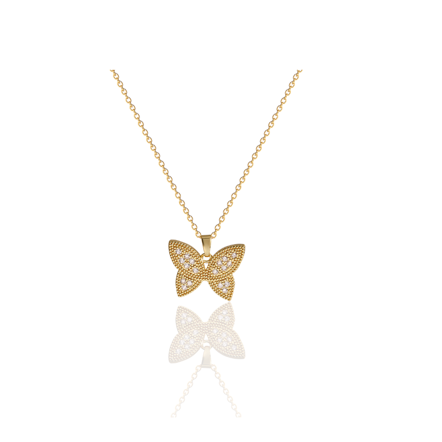 Gouden Halsketting MET Vlinderhanger