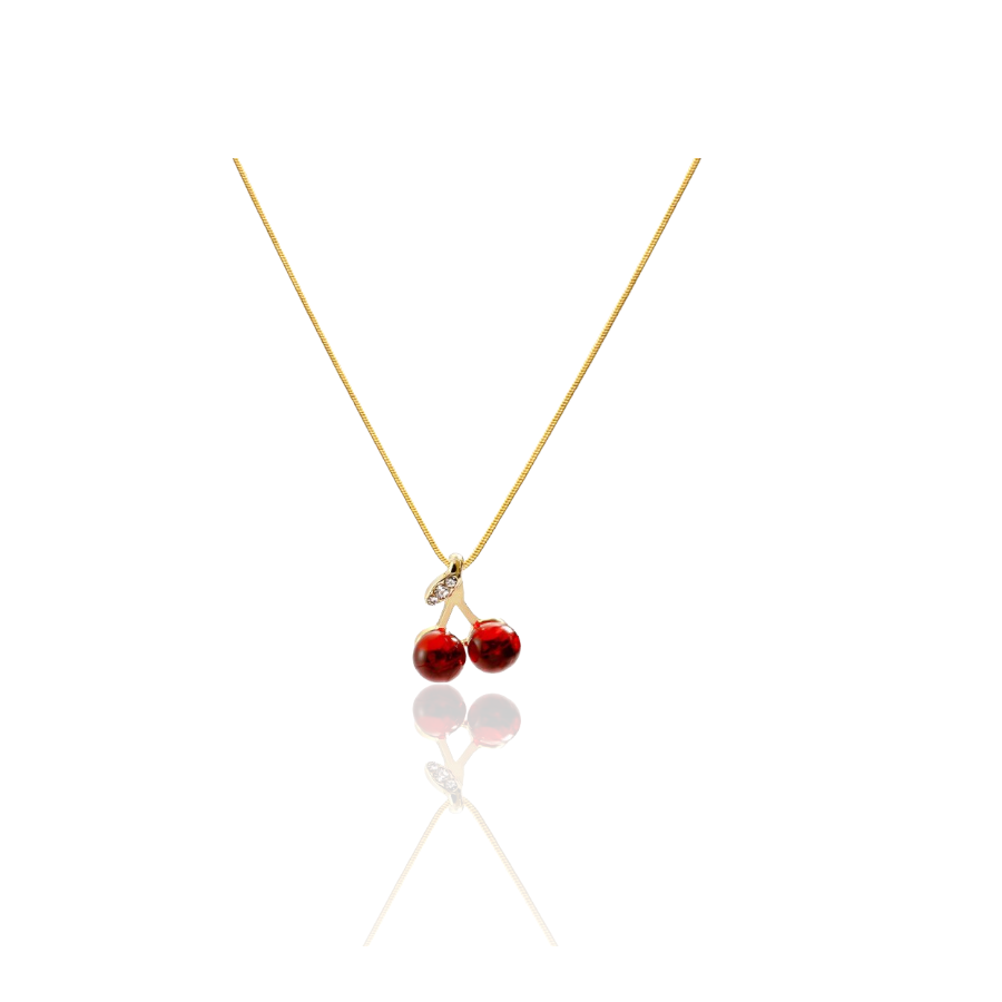 Trendy & Cute Ketting Met Kersen Hanger