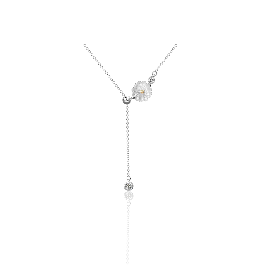 Verstelbare ketting met madeliefje hanger