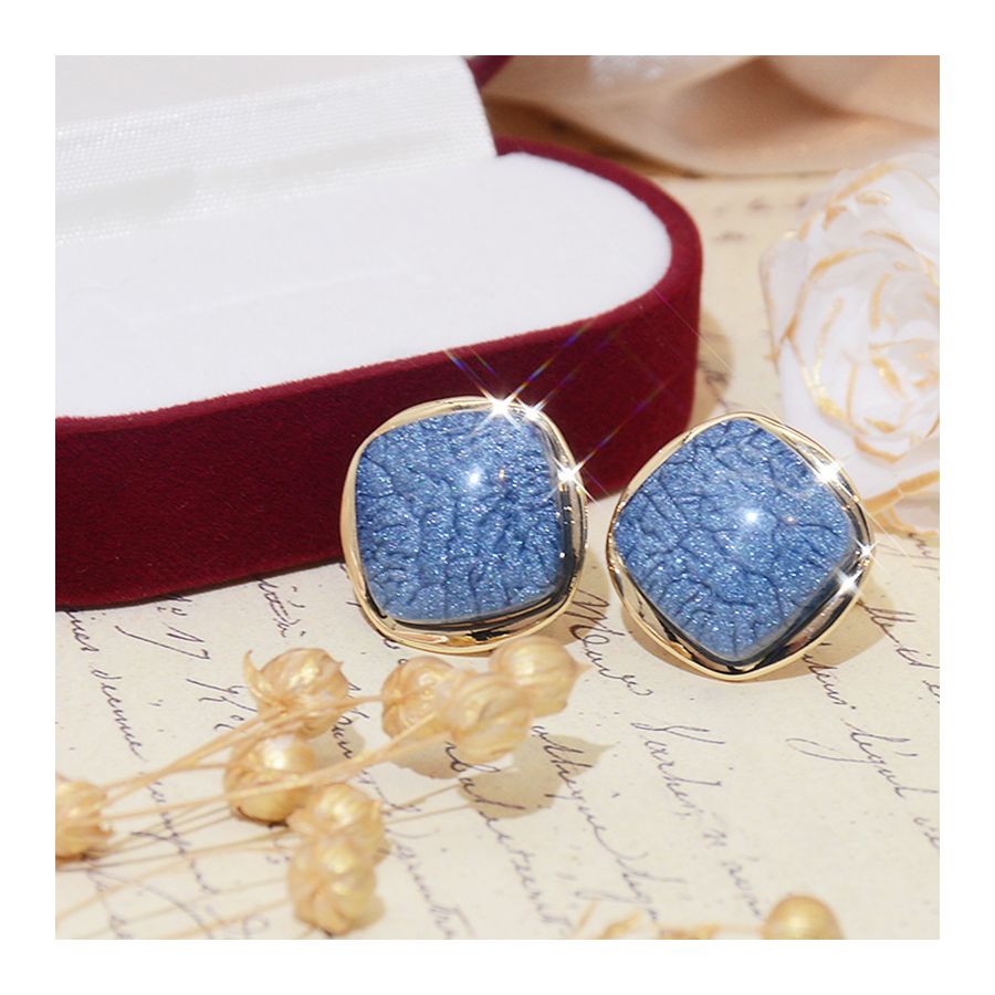 Blue Prominent Stoned Earrings