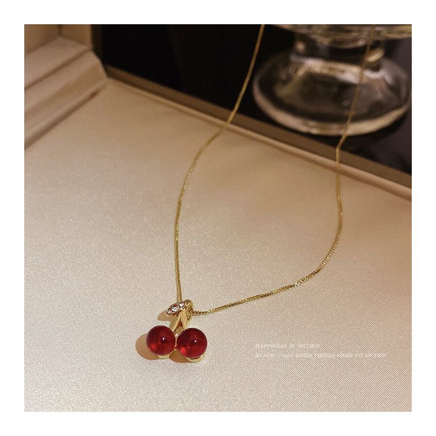 Trendy & Cute Ketting Met Kersen Hanger